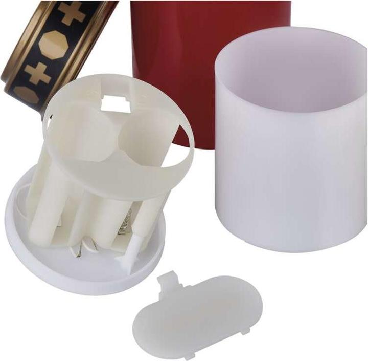 Produktbild Emos LED Grablicht rot, 2x C, Aussen und Innen, warmweiss, Timer (1 x)