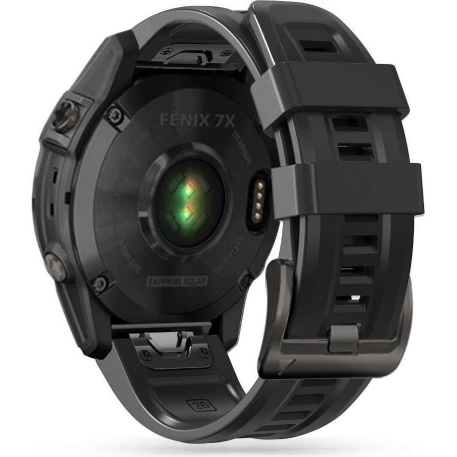 Tech-Protect Smartwatch Fenix 3 (TPU, fenix 3, 5x, D2 Bravo, quatix 3, 6x, Foretrex 601), Uhrenarmband, Schwarz