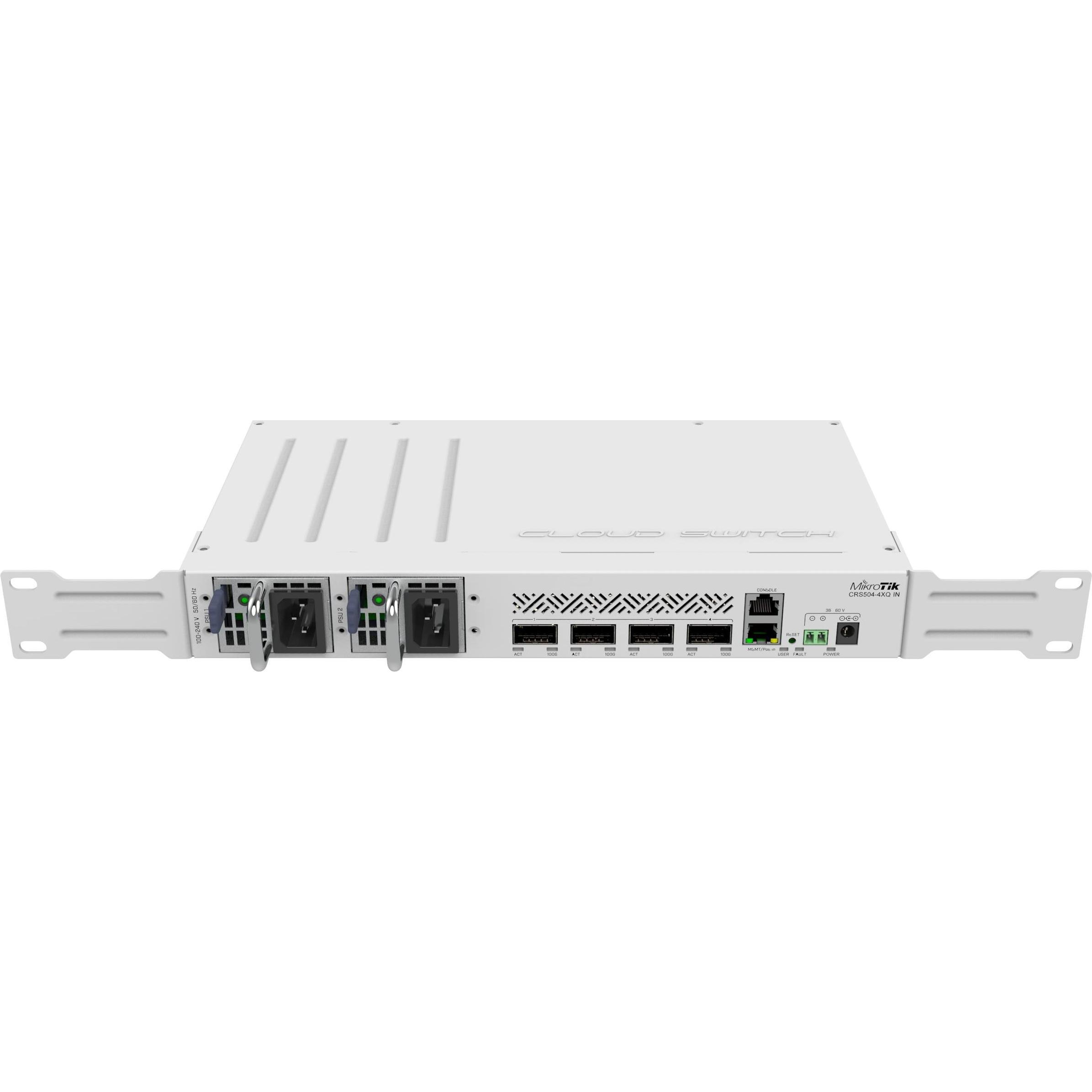 Thumbnail - MikroTik CRS504-4XQ-IN (4 Ports), Netzwerk Switch, Weiss