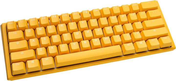 Actual product image Ducky One 3 Yellow Gaming Keyboard, RGB LED - MX-Red (US) (US, Cable)