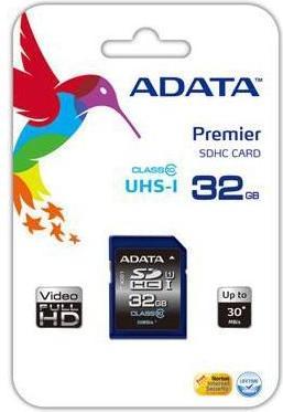 Actual product image Adata SDHC Card 32GB,, Premier UHS-I C10 (32 GB, SDHC, U1, UHS-I)