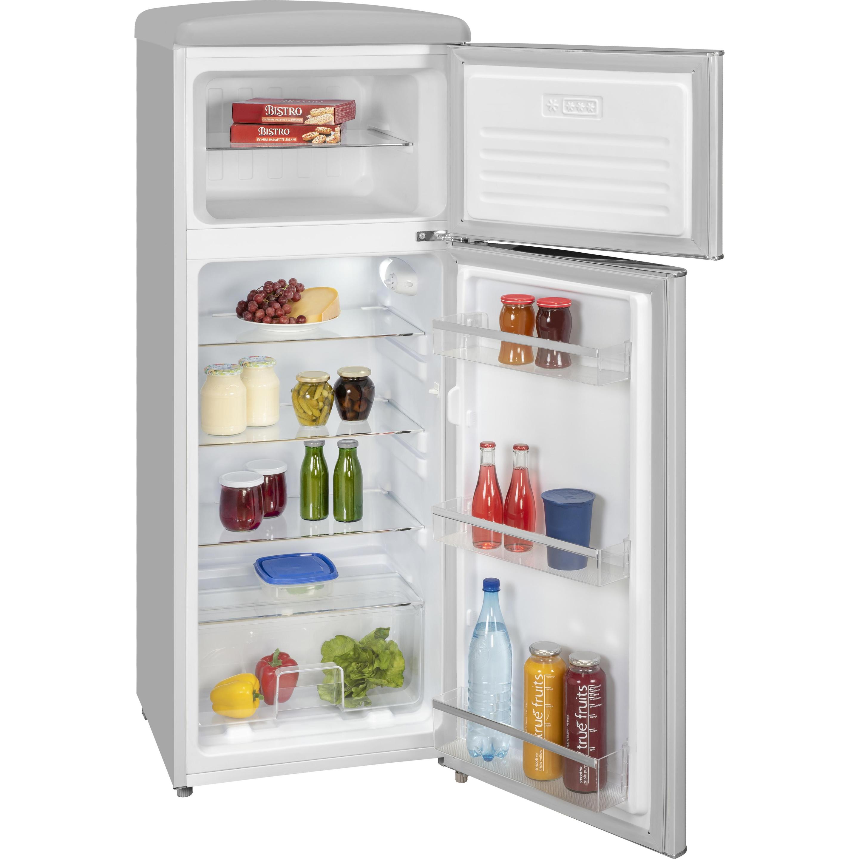 Exquisit Exqu K?hlGefr RKGC27045H160E grau 811531300, Kühlschrank Freistehend, Grau