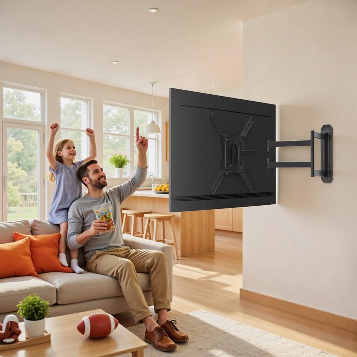 Produktbild Wiltec TV Halterung 23"–65" Wandhalterung schwenkbar 35kg Fernsehhalterung (Wand, 35 kg, 23" - 65")