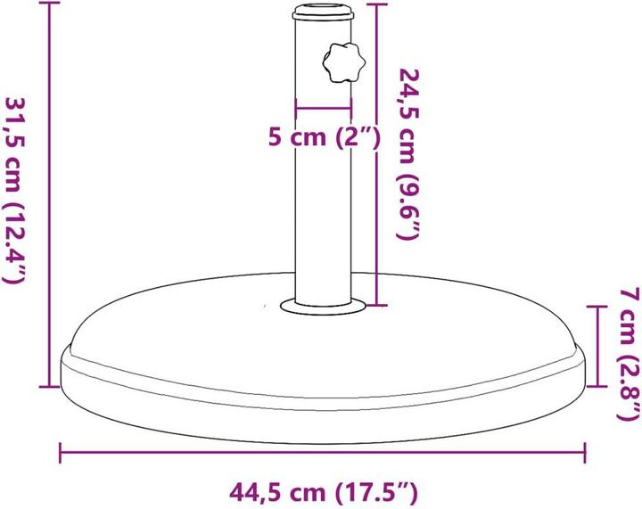 Immagine prodotto vidaXL Sonnenschirmständer
