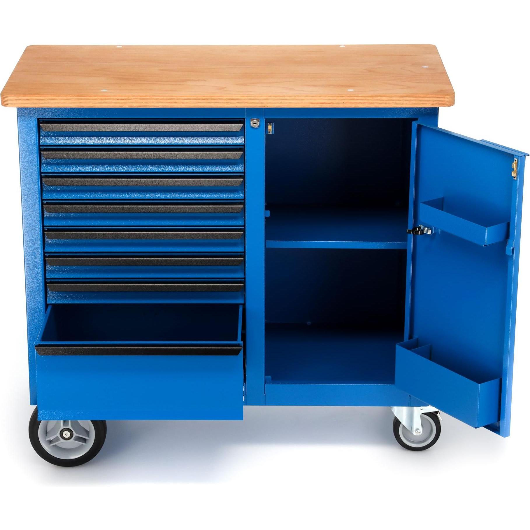 Gedore, Werkbank + Arbeitsbock, Rollwerkbank mit 8 Schubladen (62 cm, 0.11 cm)