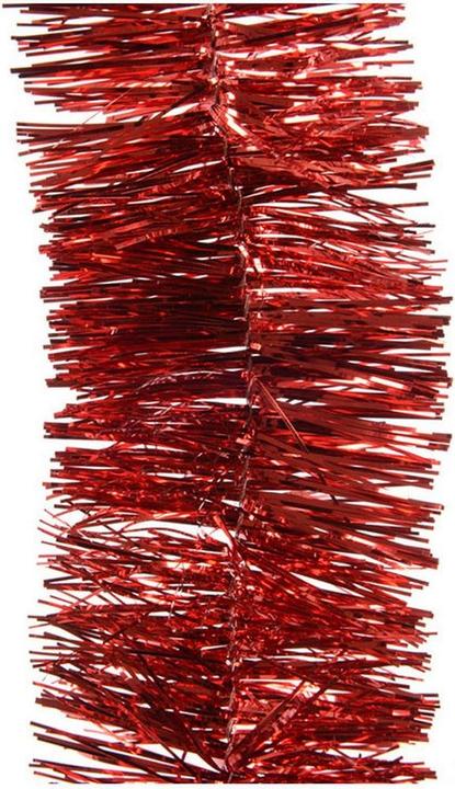 Decoris 270cm PVC Shiny Red Christmas Tinsel Garland
