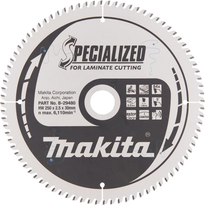 Productafbeelding Makita SPECIALIZED cirkelzaagblad voor hakzagen 250/30