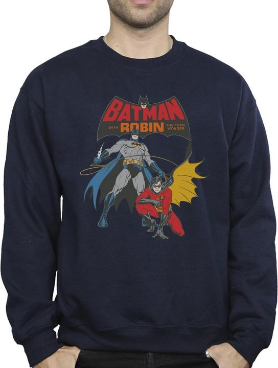 Actual product image Mens Batman And Robin Cotton Sweatshirt (XL)