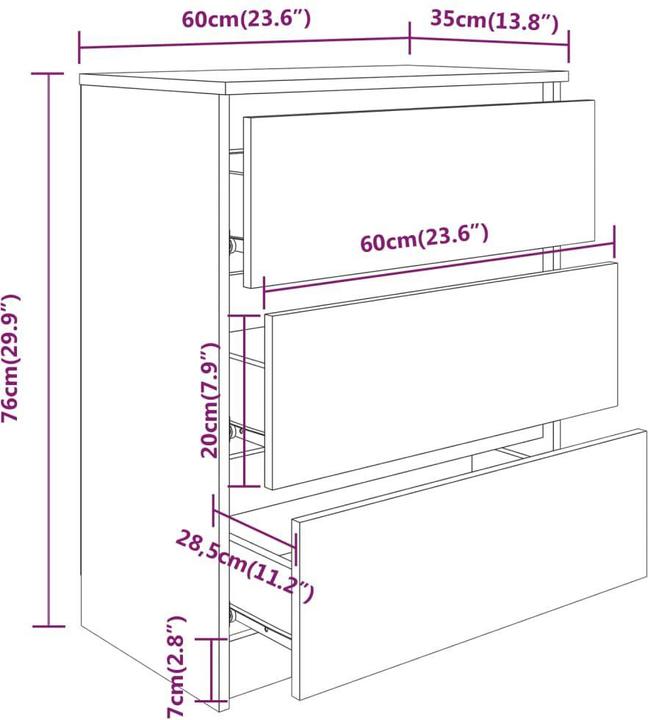 Image du produit vidaXL Sideboard (60 x 35 x 76 cm)