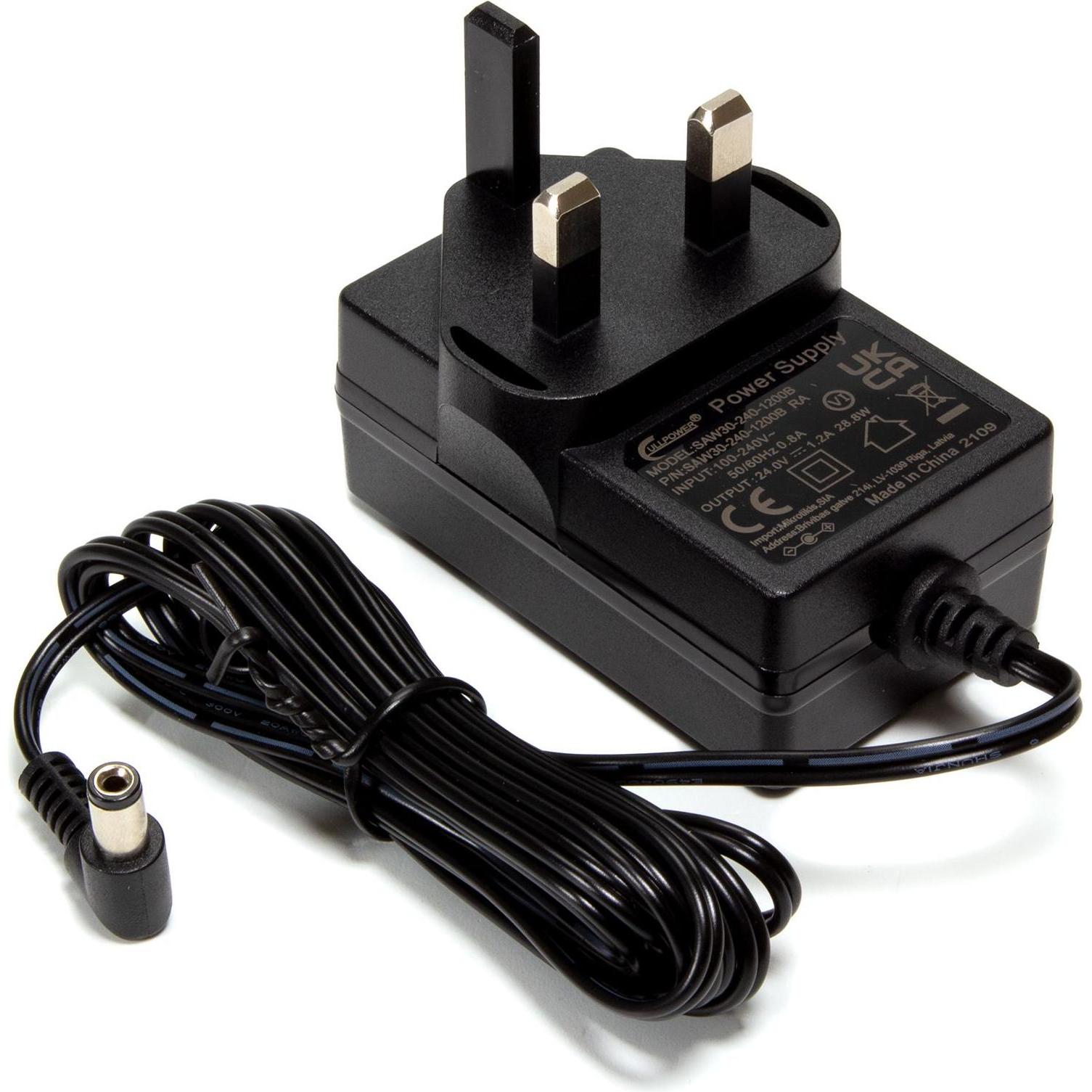 MikroTik Power Adapter 24V 1.2A - UK plug SAW30-240-1200GR2A-UK, Caricatore universale