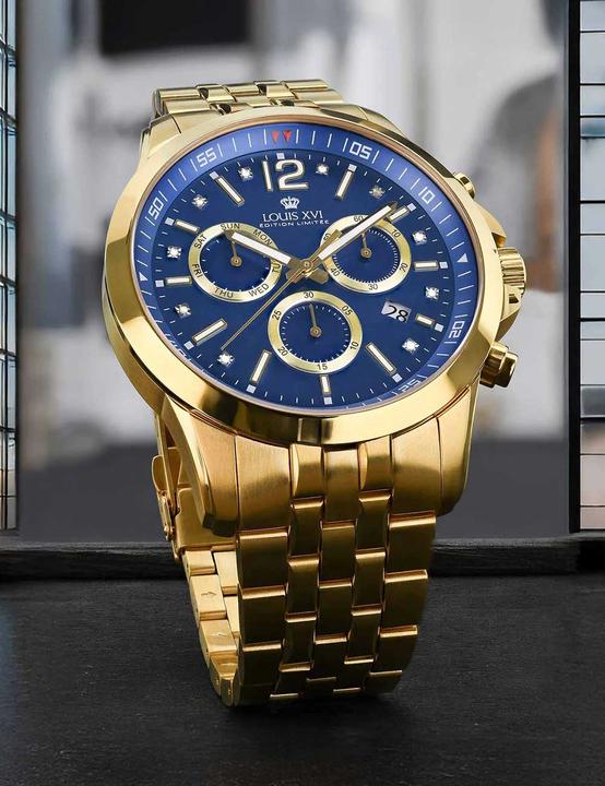 Immagine prodotto Louis XVI LXVI3501 Herrenuhr Athos Le Grand 2.0 Diamond 48mm 10ATM (Orologio da polso analogico, 48 mm)