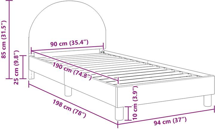 Image du produit vidaXL Schlafzimmermöbel (90 x 190 cm)