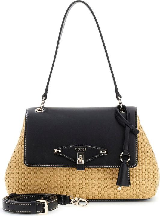 Actual product image Guess Maggie Straw Flap Shoulder Bag