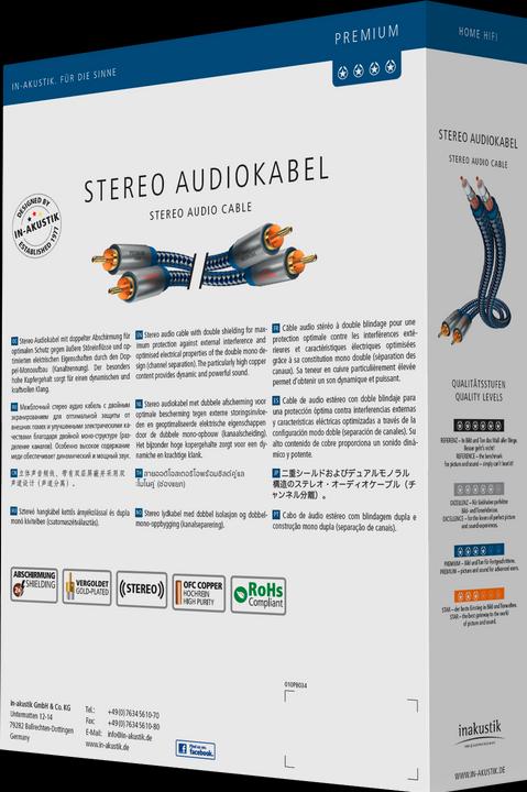 Immagine prodotto Inakustik Collegamento stereo premium (0.75 m, Cinch)
