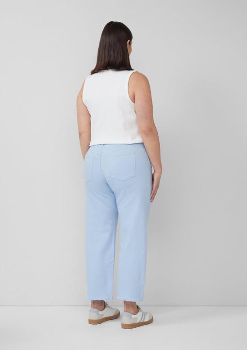 Produktbild S.Oliver Jeans-Hose Cropped-Jeans / Straight Fit / Mid Rise / Straight Leg / offener Saum (44)