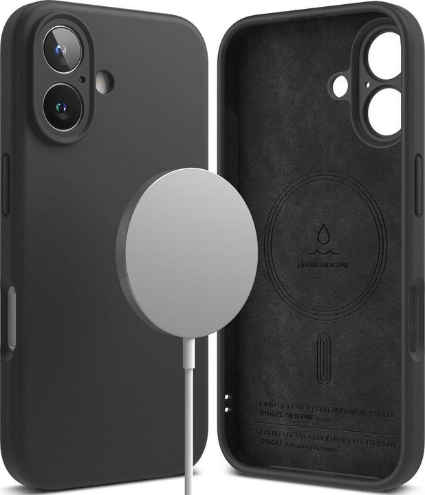 Actual product image Ringke Case for iPhone 16 Plus SILICONE MAGNETIC BLACK (Apple iPhone 16 Plus)