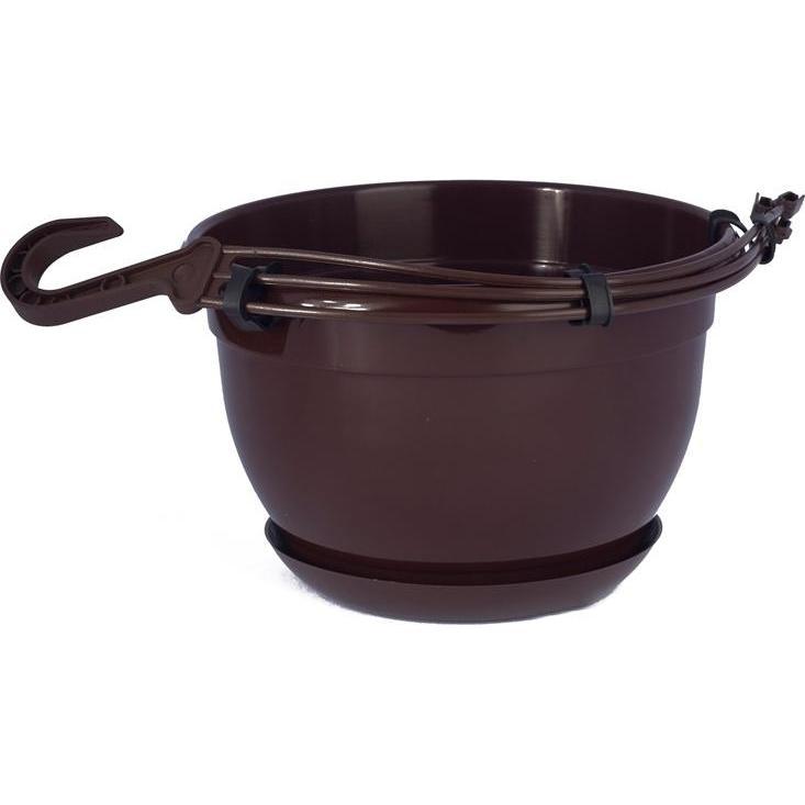 ‎Form Plastic, Vaso da fiori, Flowerpot Form Plastic Malta 2502, plastic, Ø 21 cm, brown (21 x 13.60 cm)