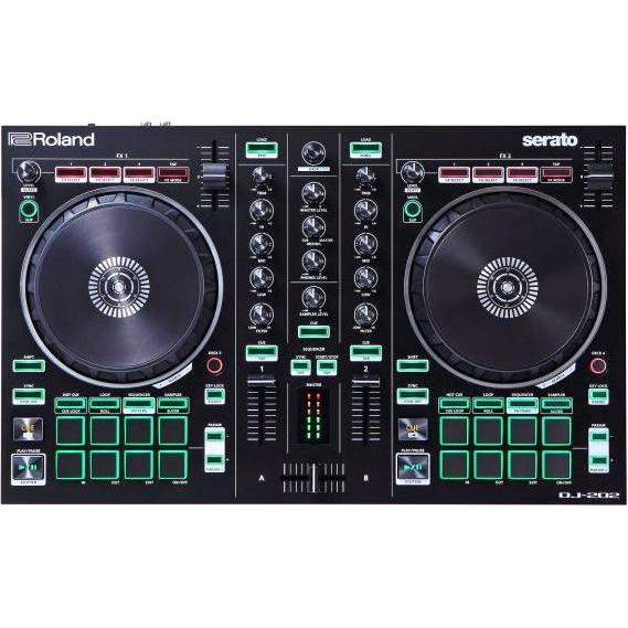 Roland DJ-202 2-Kanal 4-Deck USB-DJ-Controller, DJ Controller