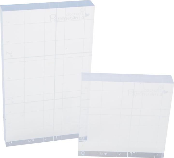 Image du produit Papermania Lot de 2 blocs acryliques, 4,44x7,6cm et 4,44x4,44cm