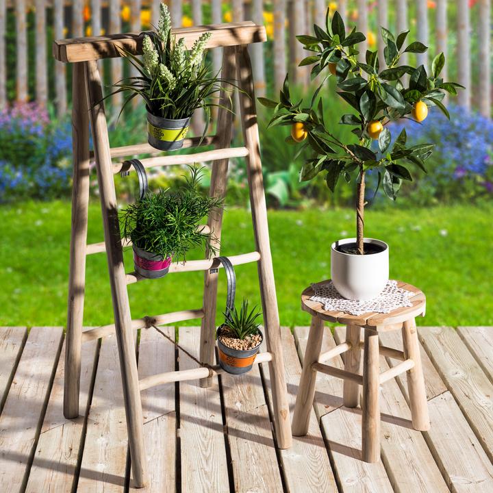 Actual product image Decofinder Leiter, Teakholz (Stepladder)