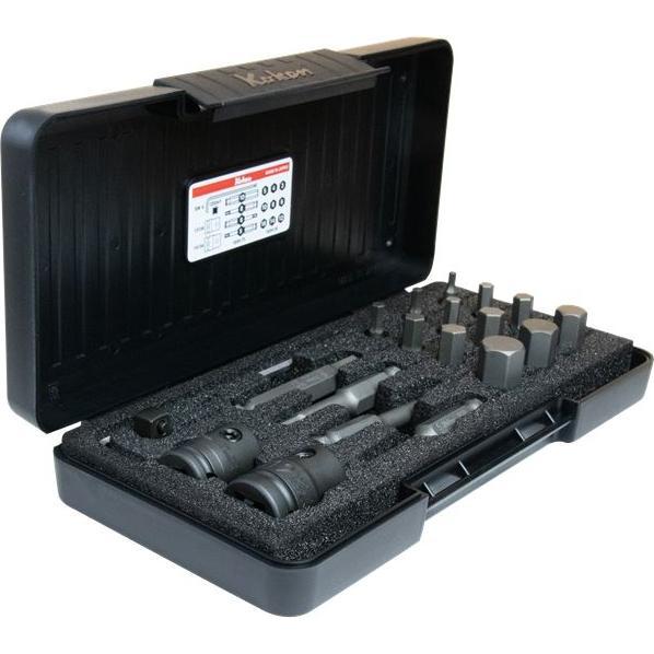 Koken, Chiave a bussola, Set di bussole esagonali con attacco da 7/16" per viti da 3-16 mm + 3 adattatori (Chiave a brugola)