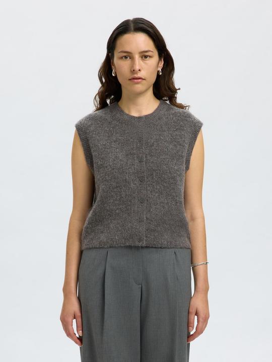 Actual product image Selected Femme Slflulu Sl Button O-Neck Vest Noos (S)