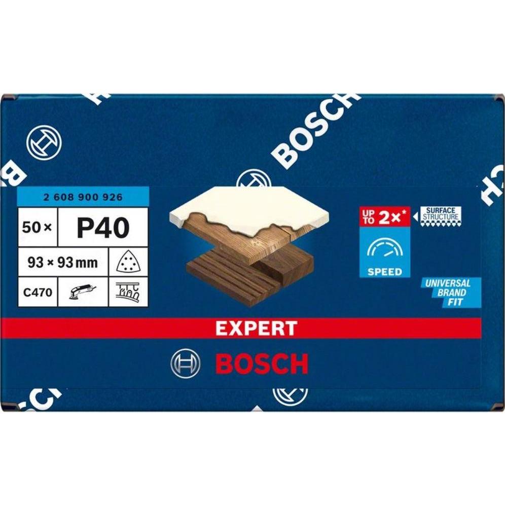 Thumbnail - Bosch Professional Zubehör, Schleifmittel, EXPERT C470 Schleifpapier für Deltaschleifer, 93 mm, G 40, 50 Stück (40)
