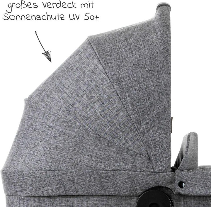 Produktbild ABC Design Kinderwagenaufsätze Babywanne für Buggy Flash - Woven Graphite