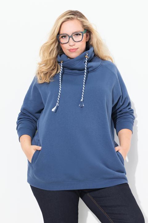 Produktbild Ulla Popken Sweatshirt, weiter Stehkragen, Taschen, Raglan-Langarm (54)