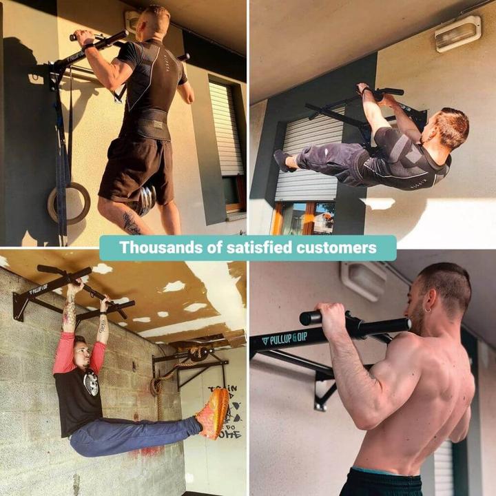 Image du produit Pullup & Dip Klimmzugstange Wand inkl. Klimmzug Band + Schrauben