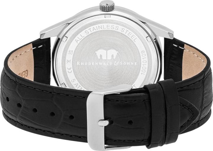 Image du produit Montre à quartz pour homme Couragian en cuir véritable noir - 4466 (Montre analogique, 43 mm)