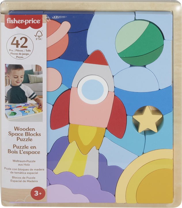Fisher-Price Weltraum Holz-Puzzle (42 Teile)