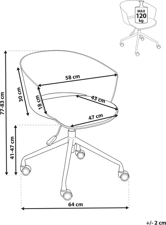 Produktbild Beliani Gleeful (41 - 47 cm)