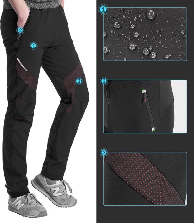 Produktbild Rockbros Winddichte Radsporthose Patrol, Grösse XL - Schwarz (XL)