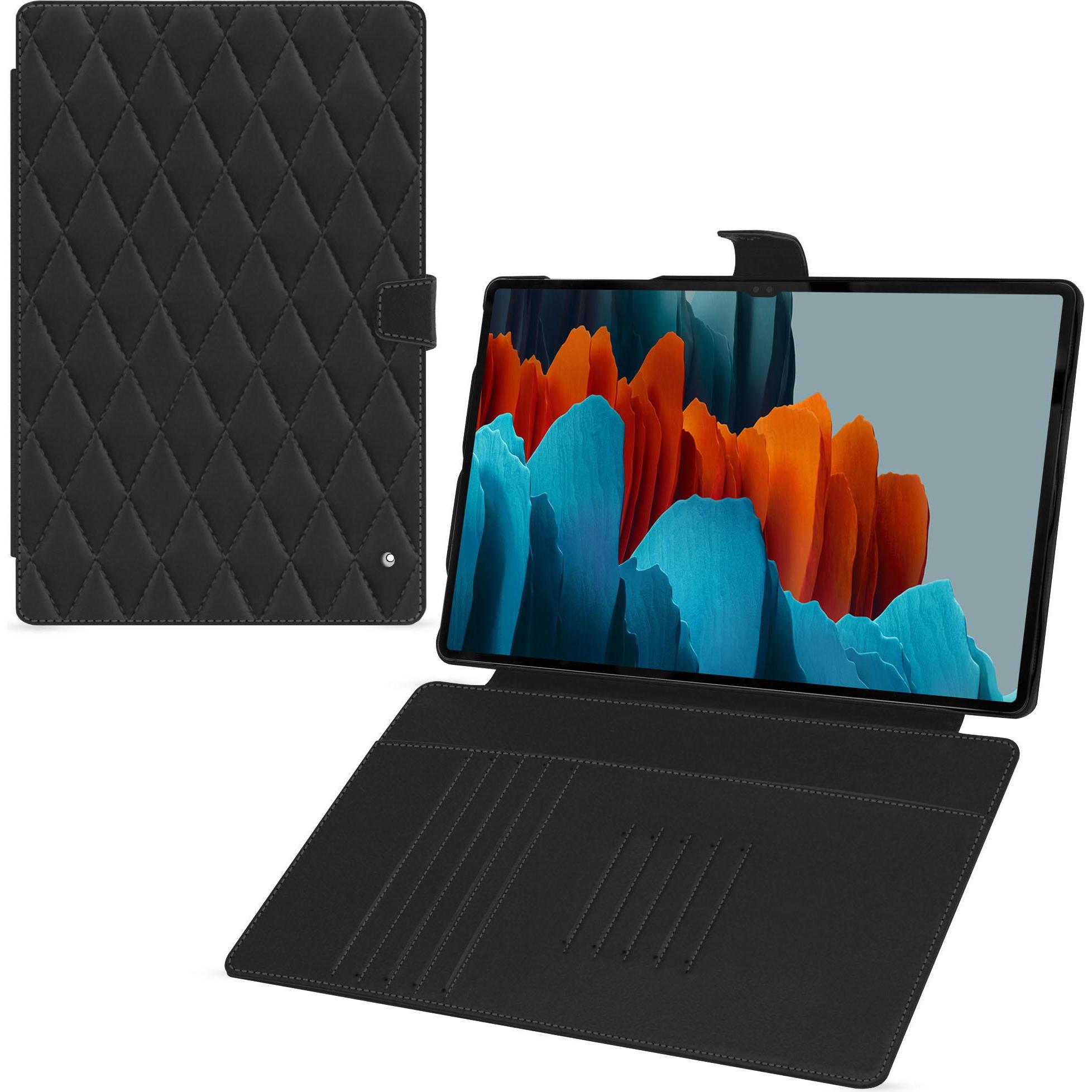 Thumbnail - Noreve Lederschutzhülle Samsung Galaxy Tab S9 Ultra (Galaxy Tab S9 Ultra), Tablet Hülle, Schwarz