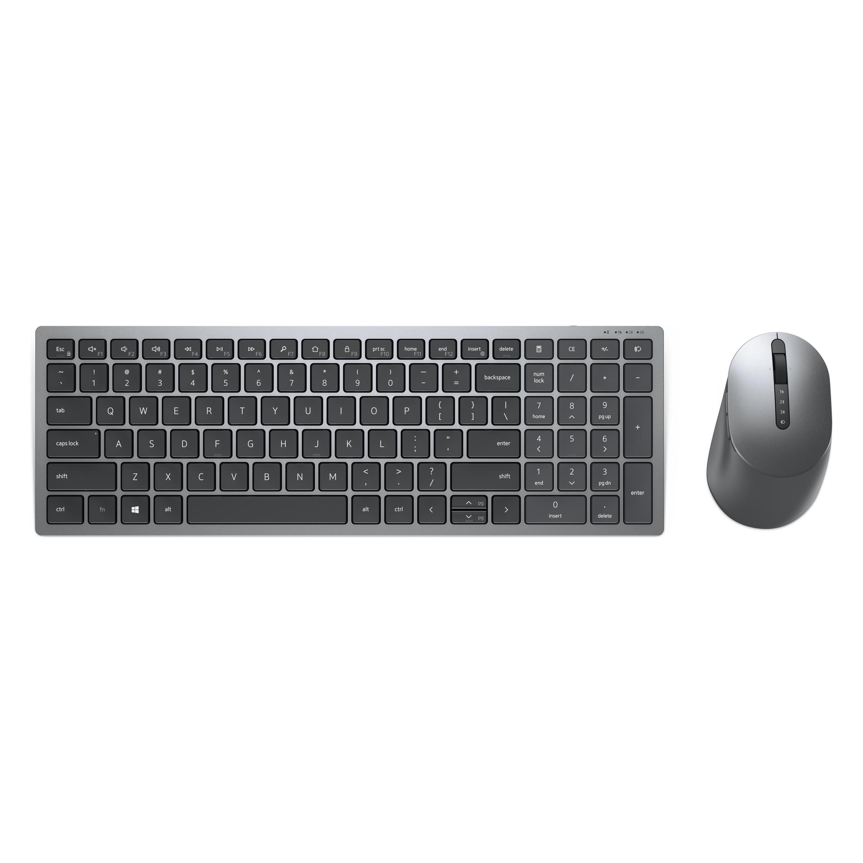 Dell Mehrgeräte-Wireless-Tastatur und -Maus - KM7120W - deutsch (QWERTZ) (DE, Kabellos), Tastatur, S