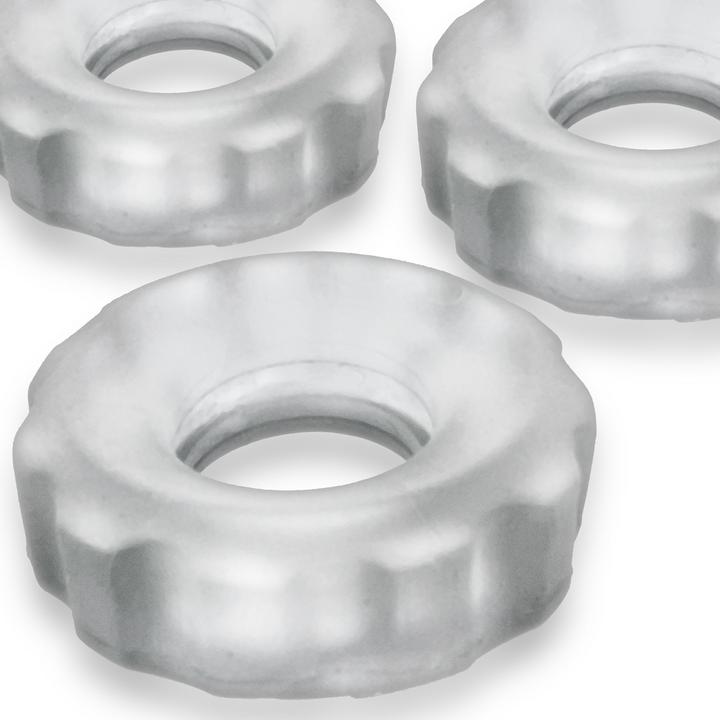 Image du produit Hünkyjunk Oxballs 83189 : Hunkyjunk Super Huj 3Pk Cockrings Clear (5 cm)