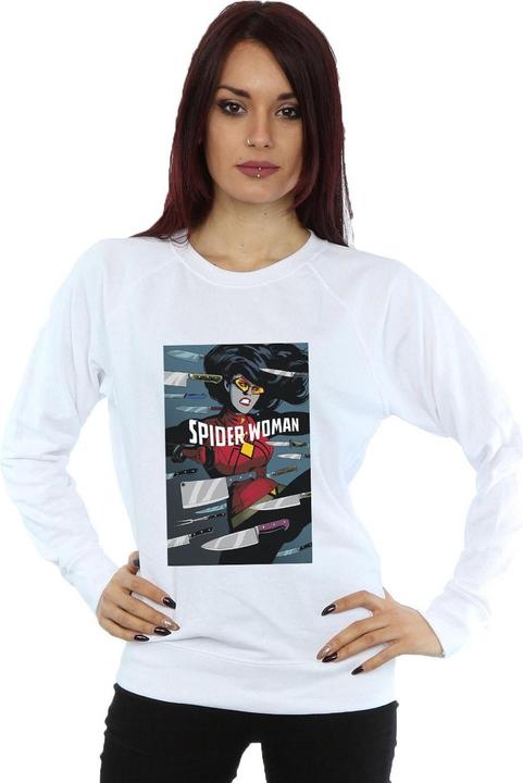 Actual product image Womens/Ladies Spider-Woman Cover Sweatshirt (L)