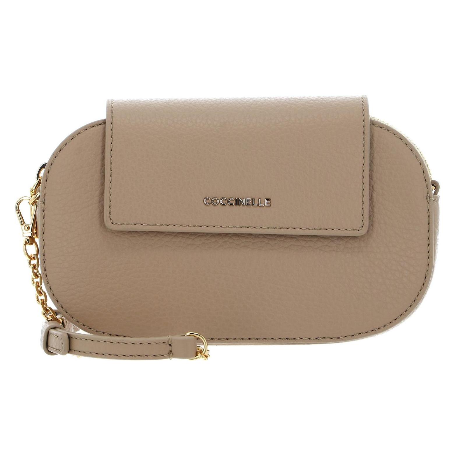Coccinelle, Damen, Handtasche, Faint Mini Bag Grained Leather, Beige