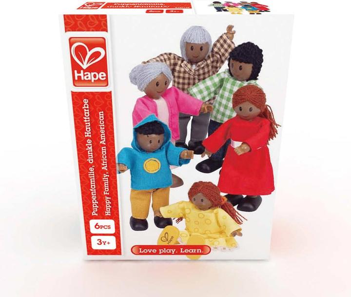 Image du produit Hape Famille de poupées couleur peau foncée