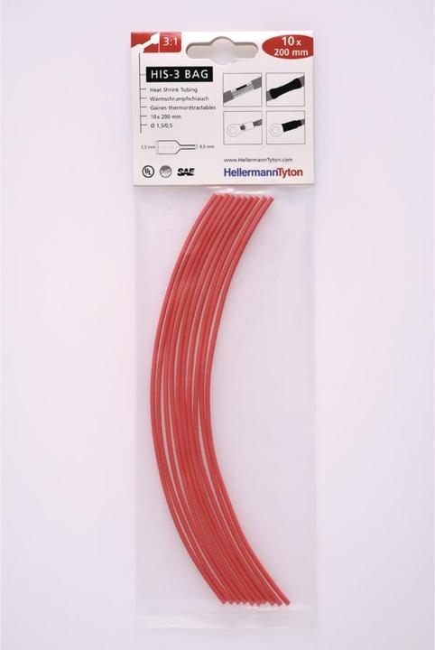 Produktbild HellermannTyton Schrumpfschlauchsortiment Rot (10 x)