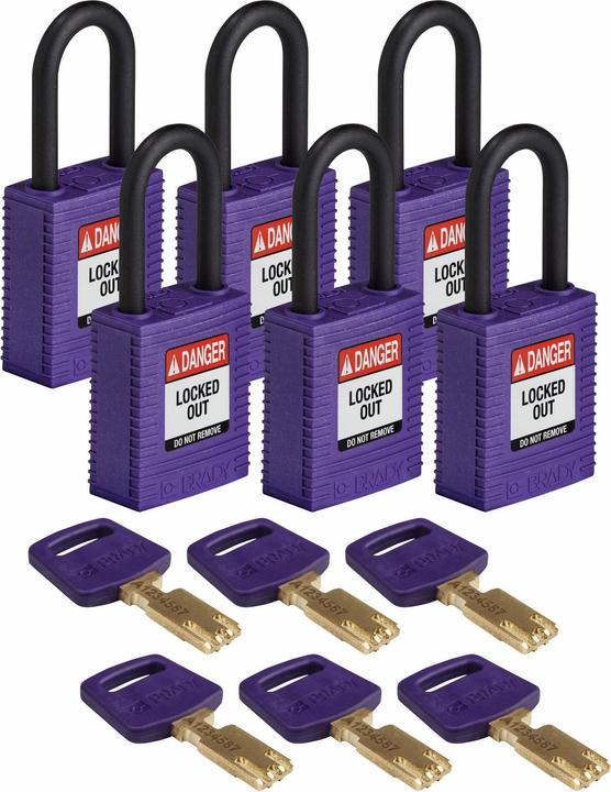 Produktbild Brady SafeKey Nylon Lockout-Vorhängeschlösser