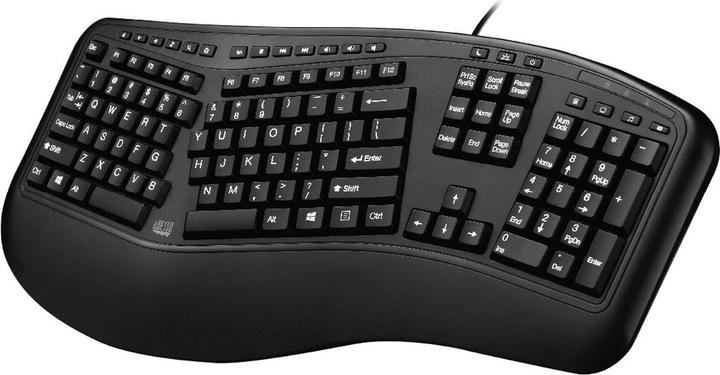 Produktbild Adesso AKB-150UB (Multimedia Contoured Ergonomic Keyboard) (Eng. Int., Kabelgebunden)