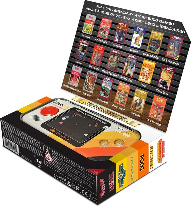 Actual product image Sombo My Arcade DGUNL-7015 Atari Pocket Player Pro Handheld Portable Gaming System 100 Games