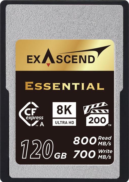 Produktbild Exascend CFexpress Card Type A 120GB R800/W700 Essential Serie (Neuheit) (120 GB, CFexpress Typ A)