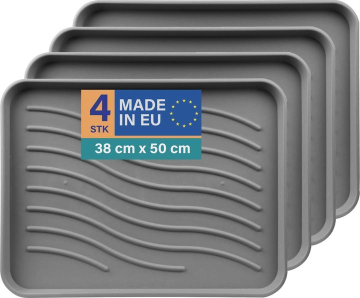 Bestlivings Schuhabtropfschalen, 4 Stück (50 x 38 cm)