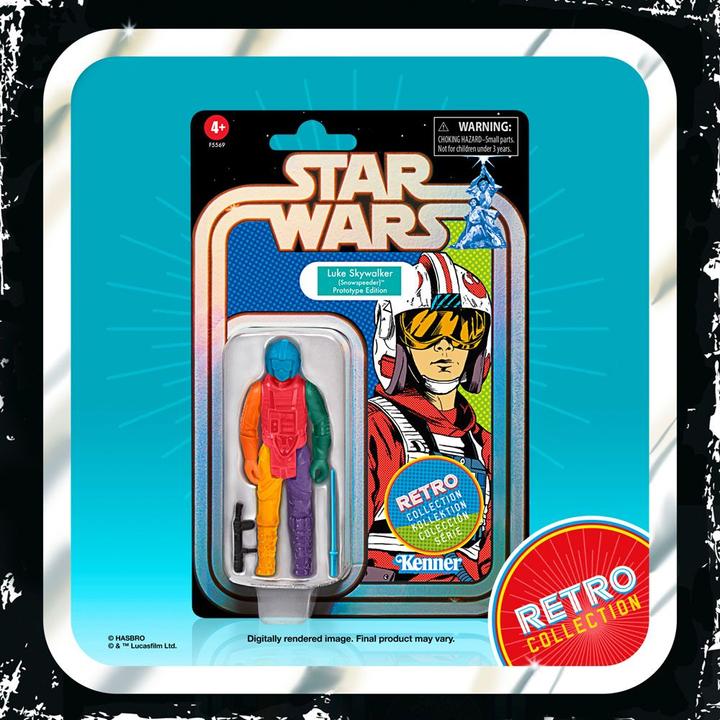 Actual product image Hasbro Star Wars Retro Collection 9.5 cm tall multi-coloured Luke Skywalker (Snowspeeder) prototype figure