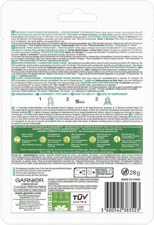 Actual product image Garnier Tissue Mask (28 g)