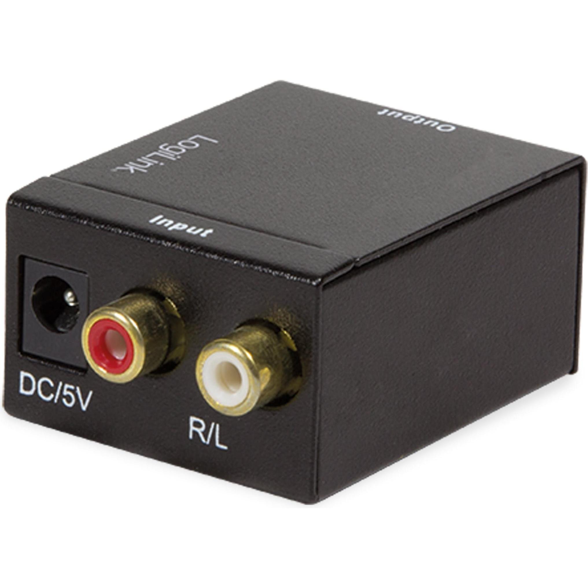 Thumbnail - LogiLink Analog Audio Konverter (Analog -> Digital), Audio Adapter, Schwarz