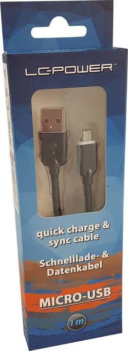 Immagine prodotto LC-Power LC Cavo USB di alimentazione da USB (M) a Micro USB tipo B (M) (1 m, USB 2.0)